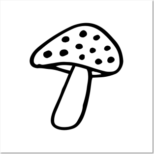 Forest Mushroom in Doodle Art Style Posters and Art